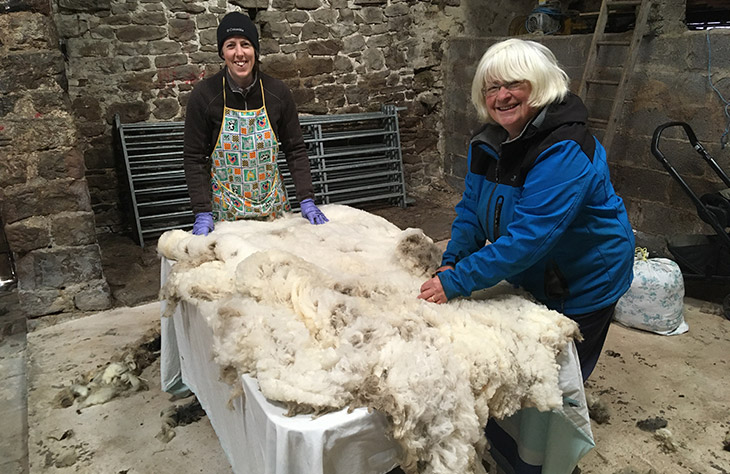 Preparing a fleece for sale